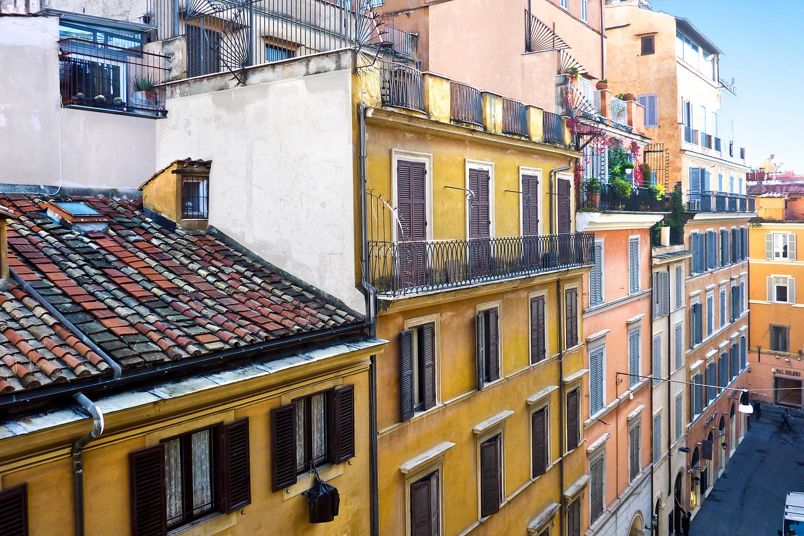 Charming view looking towards stylish Via Condotti.