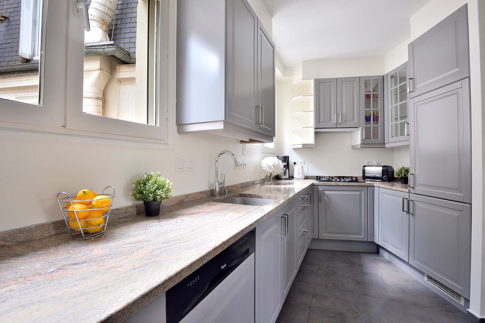 Enjoy a large and fully equipped kitchen.