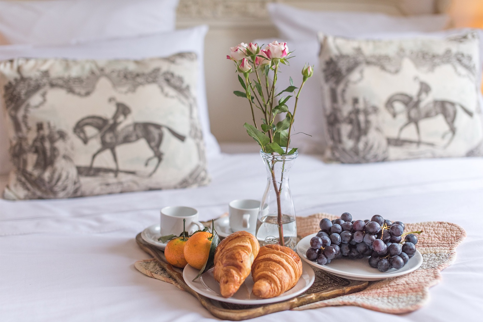 Pick up fresh croissants from a local bakery for breakfast.