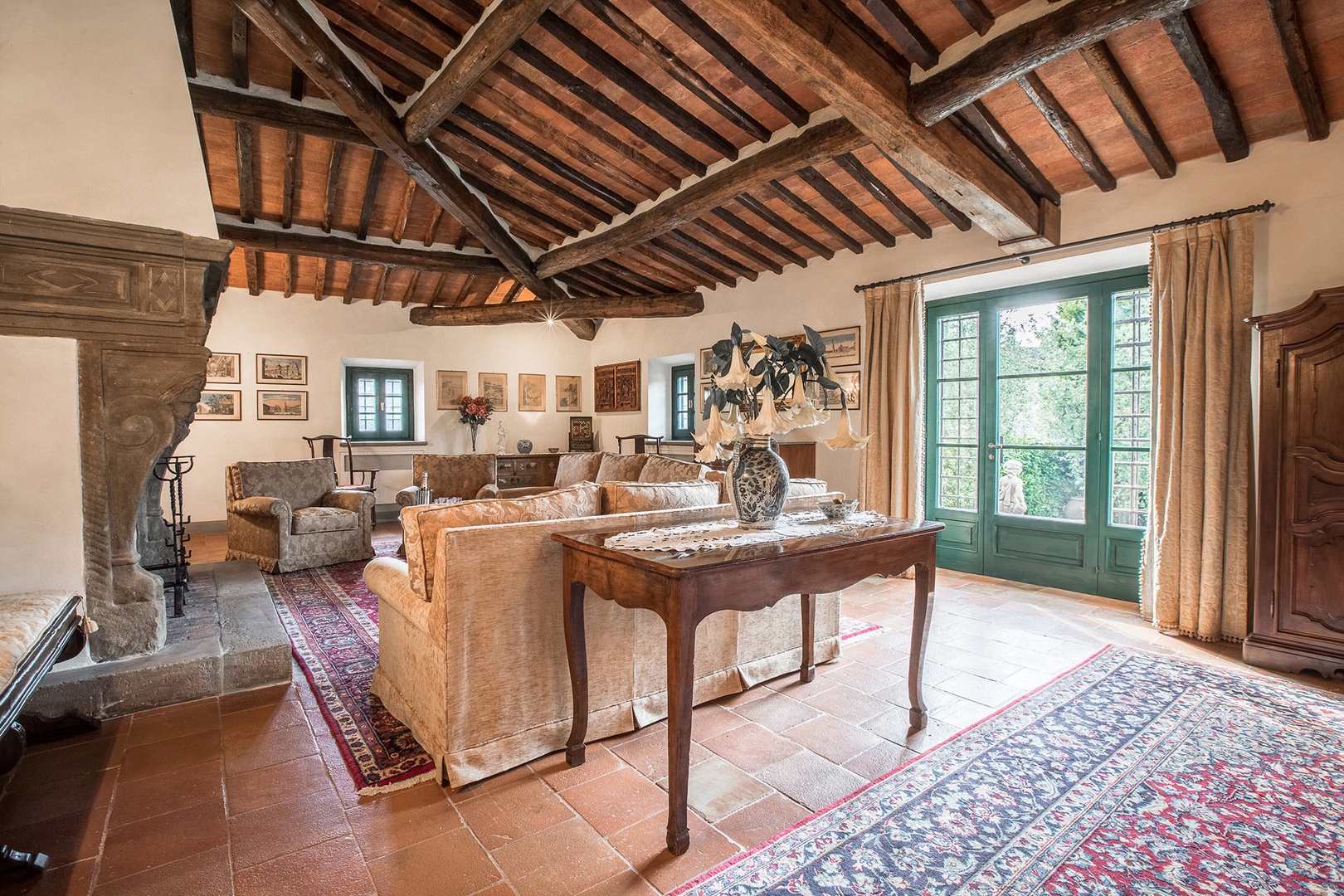 French doors open out to the garden.