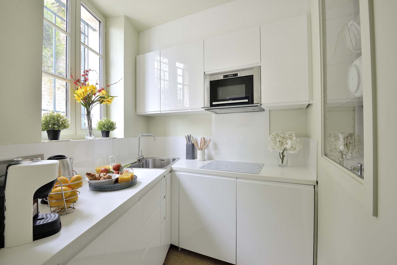 Modern kitchen is a delight for cooking at home.