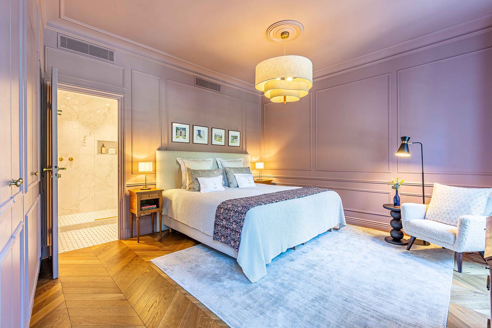 Peaceful bedroom 1 with en suite bathroom.