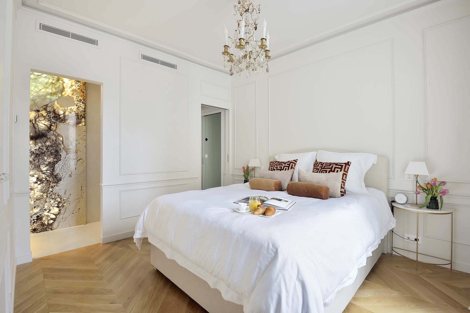 Bedroom 1 with luxurious en suite bathroom.