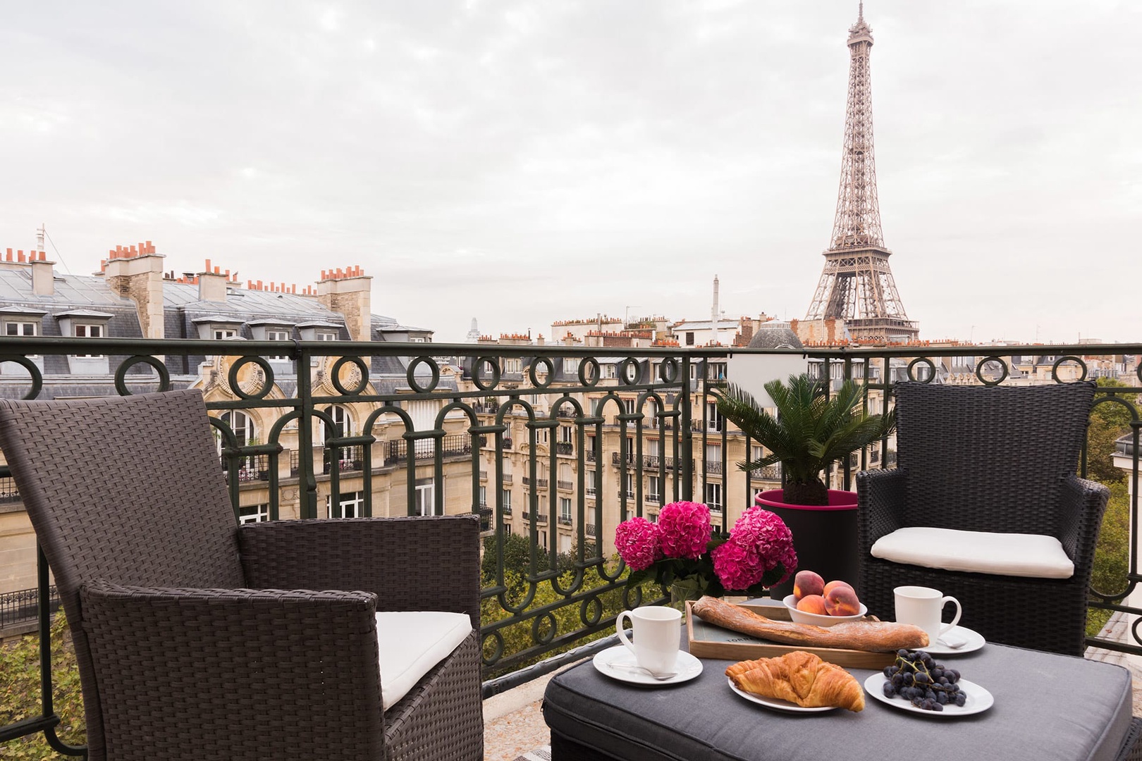 Marvelous spaces to relax on the wrap around balcony.