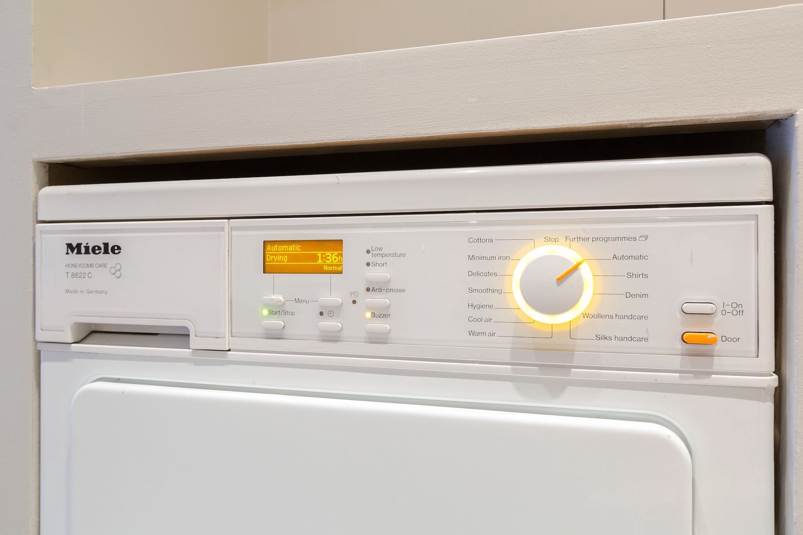 A washing machine makes longer stays more comfortable