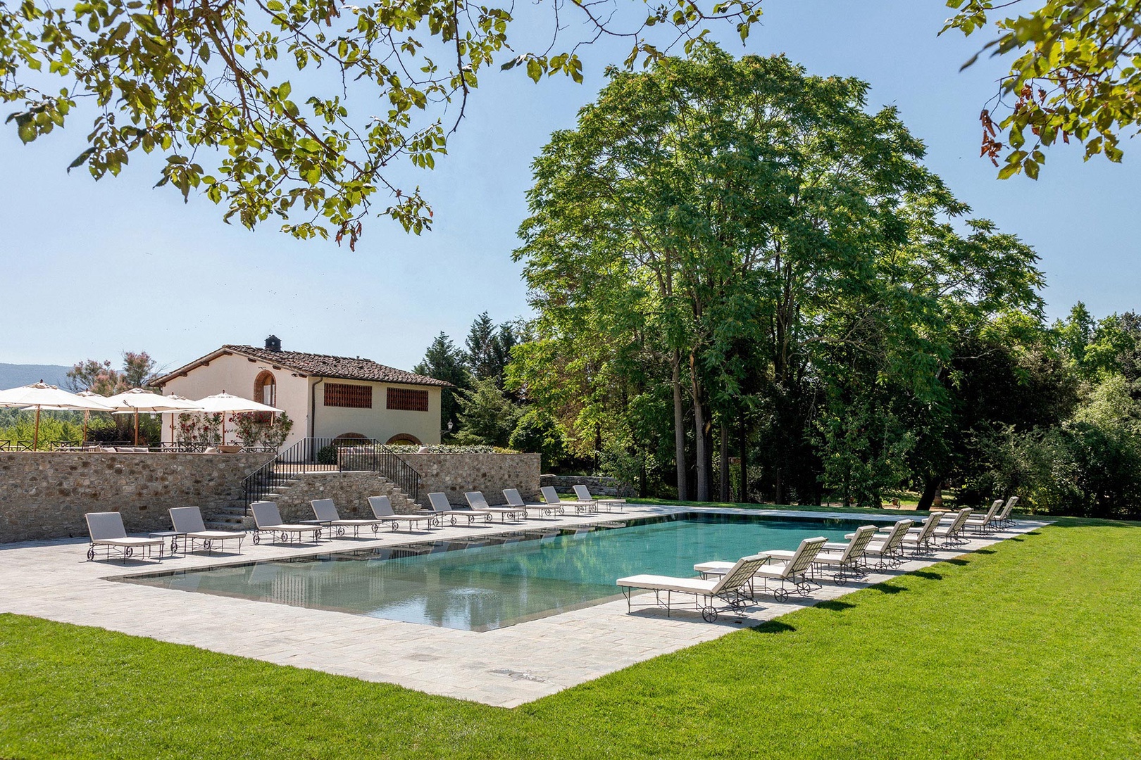 Common pool near the property tennis courts.