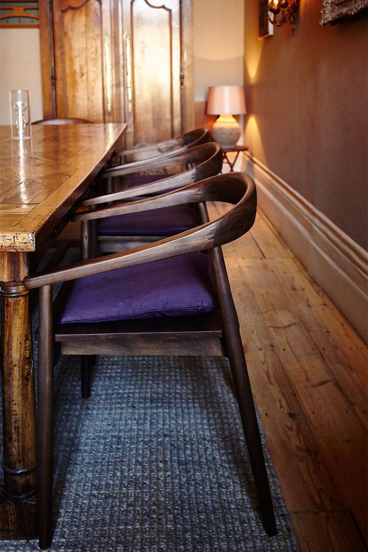 Elegant chairs in the dining room