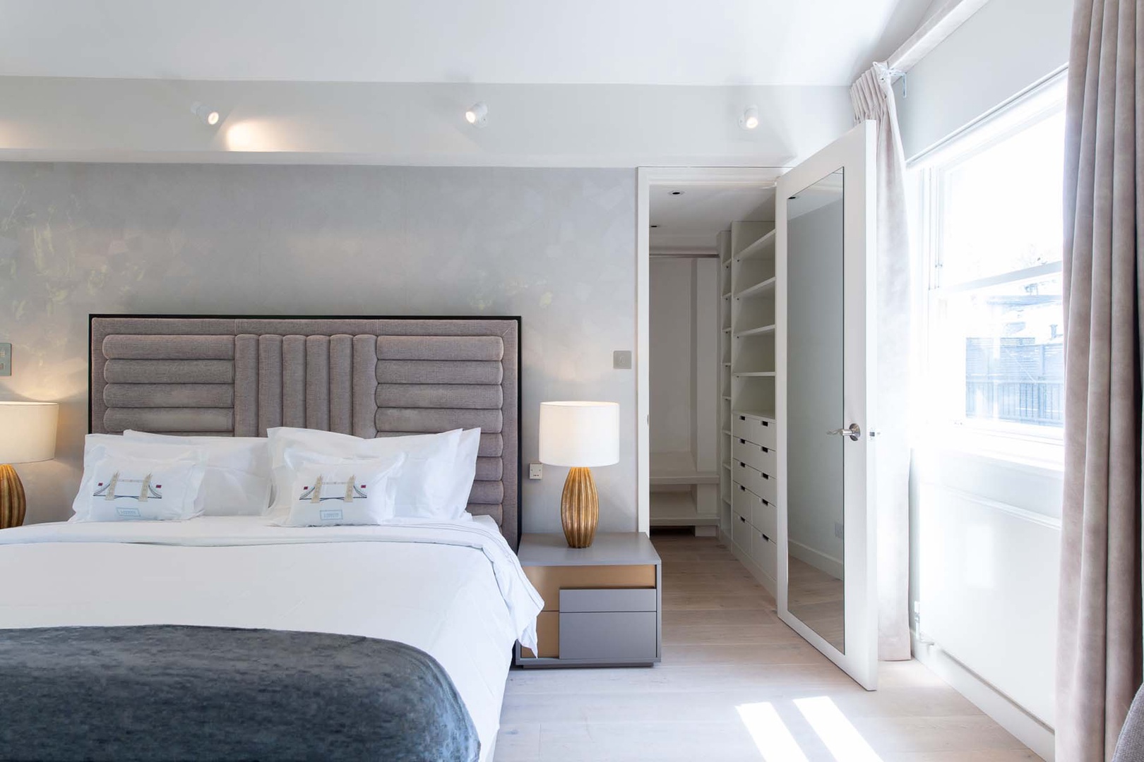 Large walk in closet in bedroom 1.
