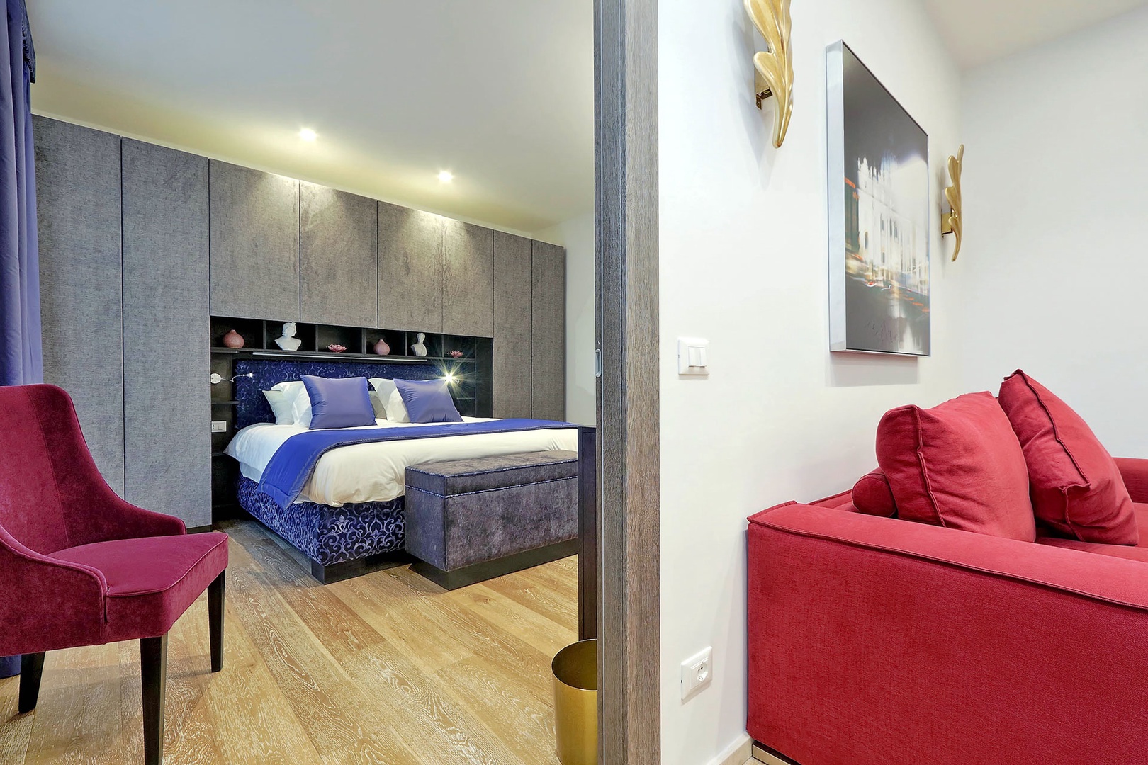 Bedroom 2 at Vita is located just off the living room.