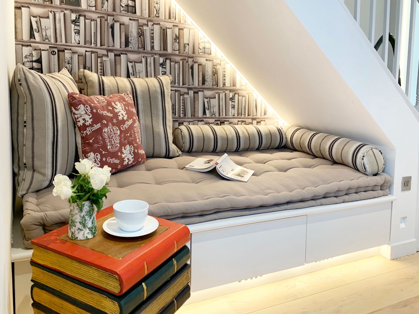 Enjoy your mornings with a good book and a cup of coffee