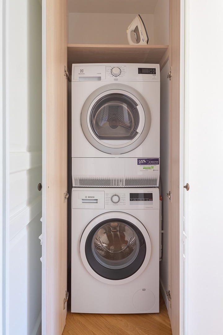 Separate washer and dryer is a luxury in Paris!