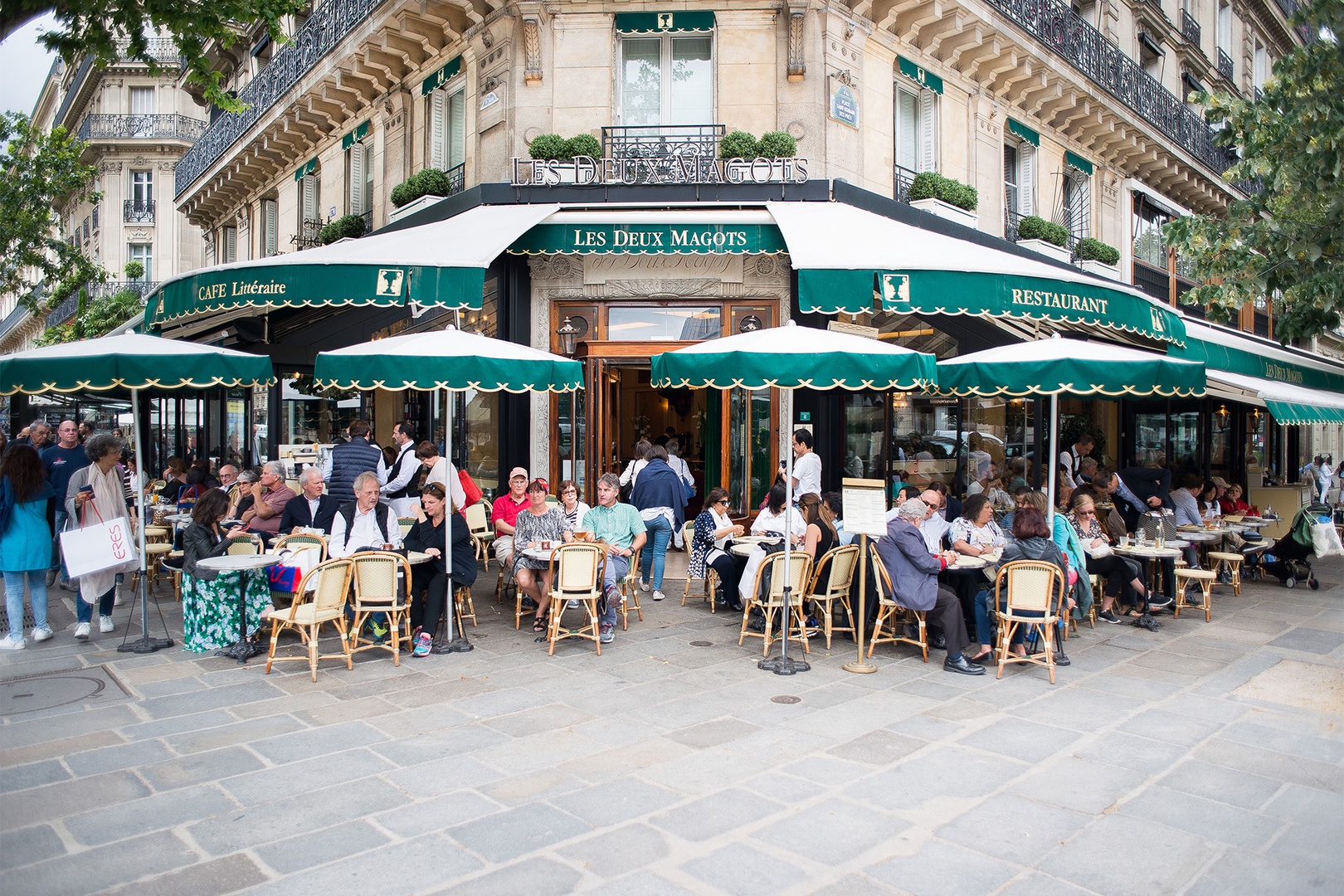 Walk over to the iconic Les Deux Magots cafe.
