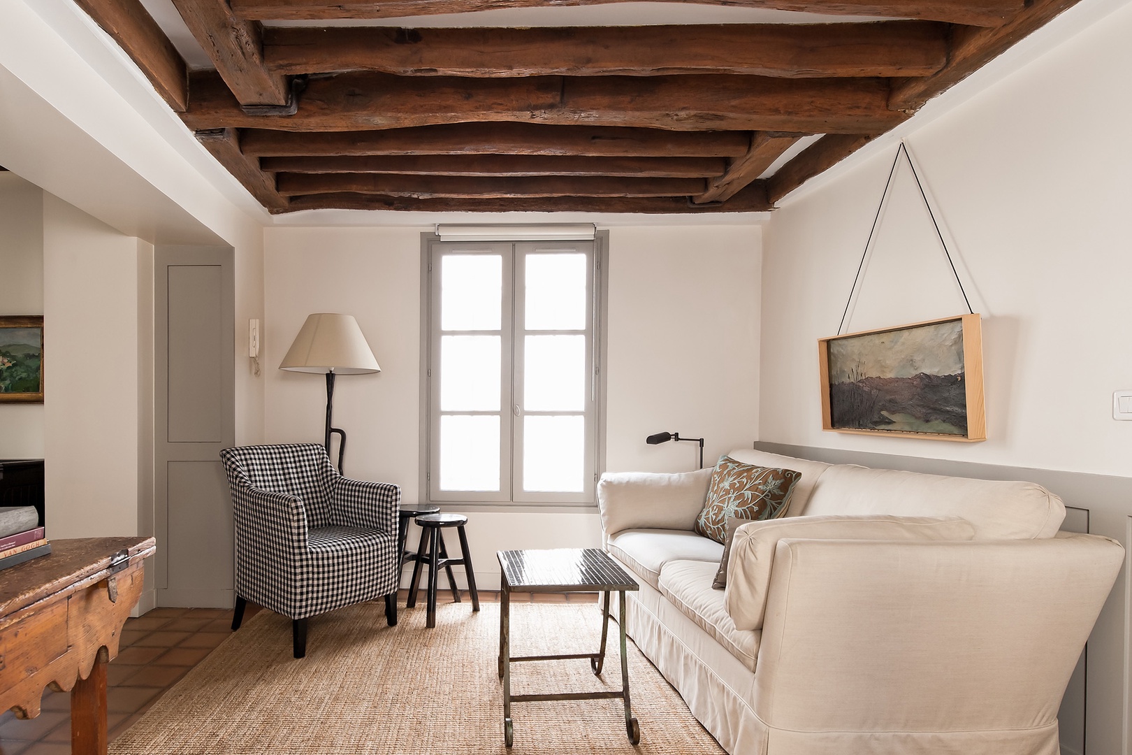 You will love the wooden ceiling beams that add original charm.