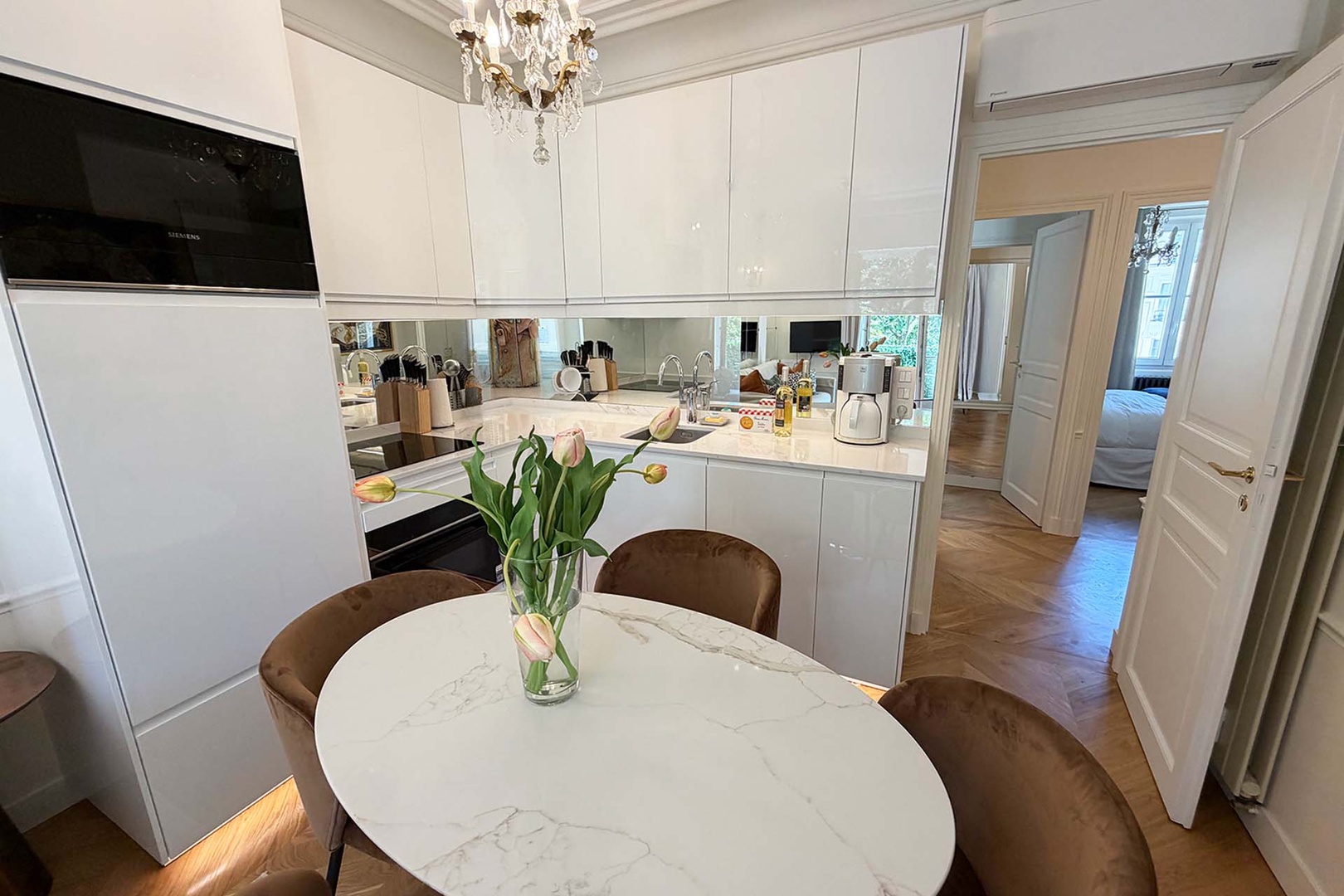 The kitchen has everything you need to prepare gourmet meals.