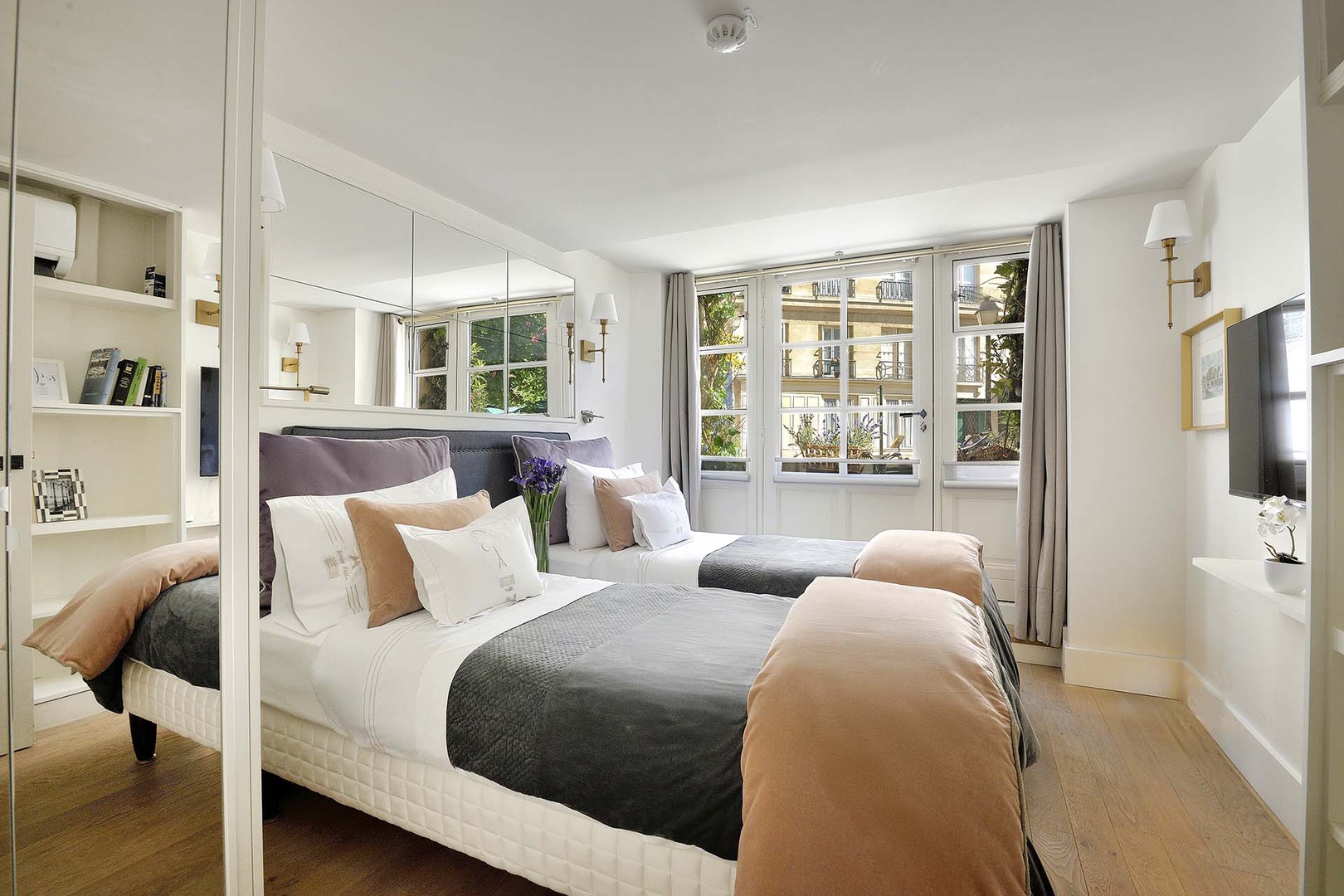 Beds can be made up together or separated in Bedroom 2.