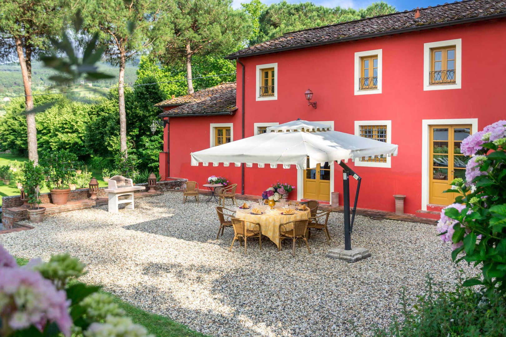 Dine al fresco in the dining area with BBQ