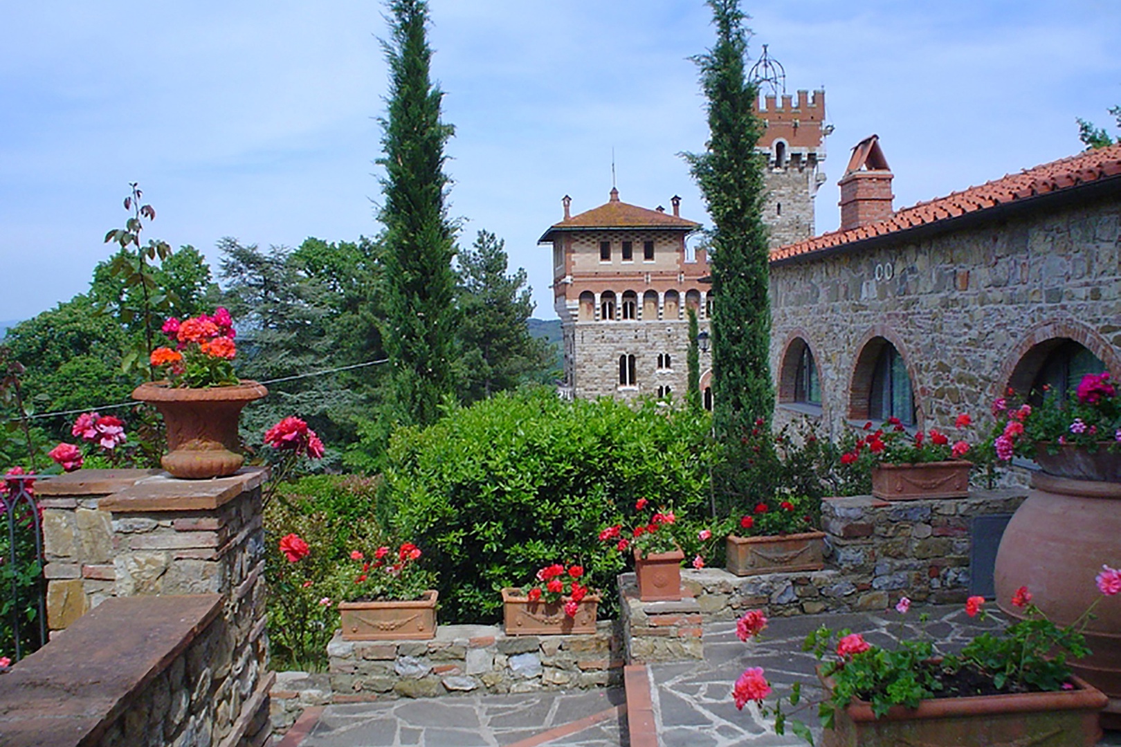 The castle is actually less than 200 years old, it was designed by the famous architect Coppede.