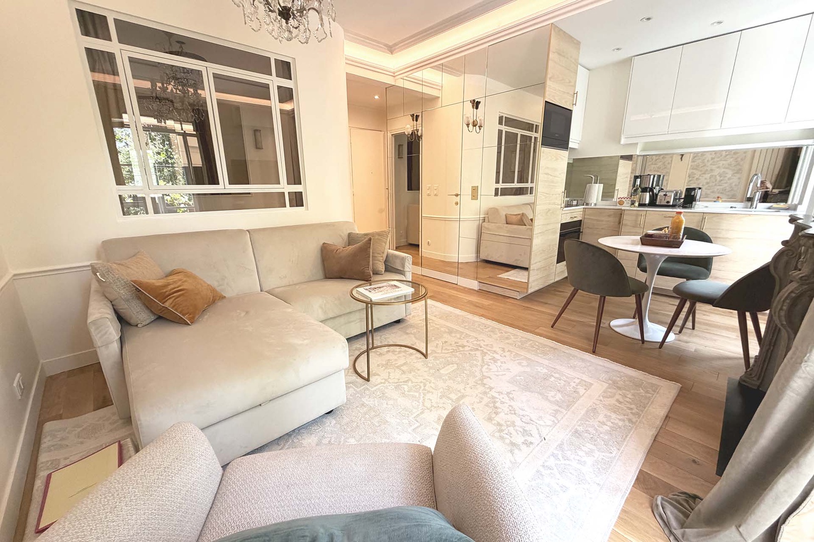 Make yourself at home in the sunny living room.