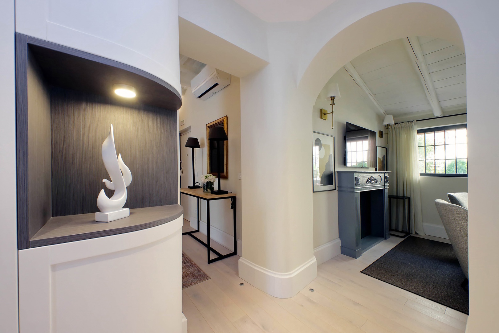 Unique décor and architecture add to the charm of the Sonata apartment.