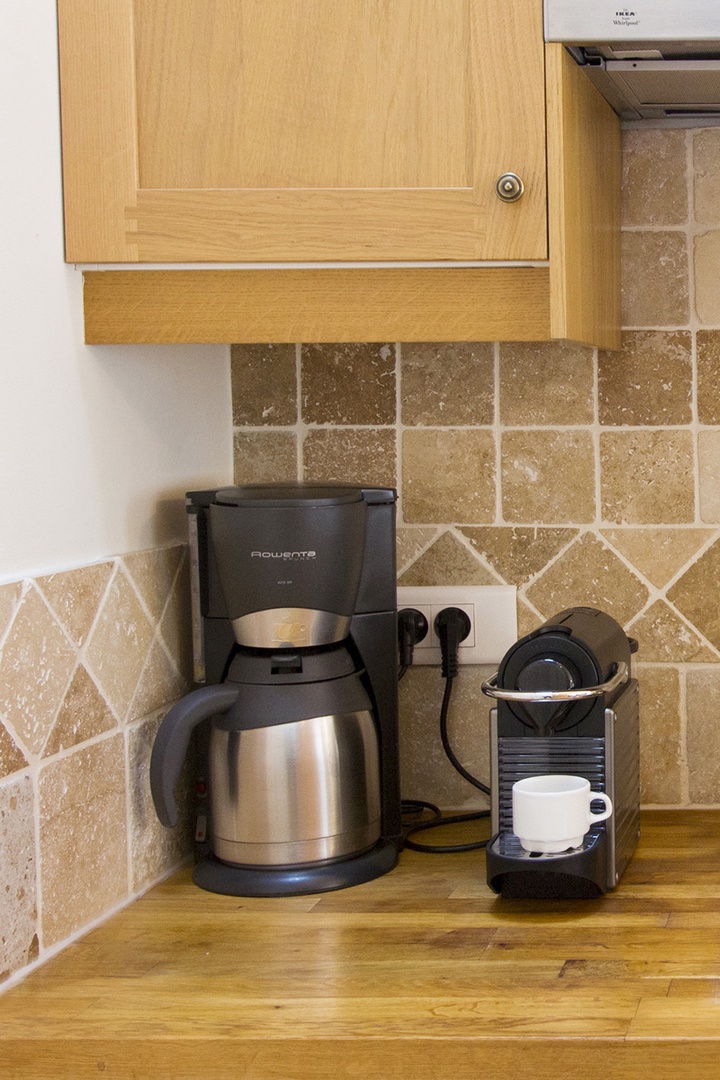 Wake up to the aroma of freshly brewed coffee.