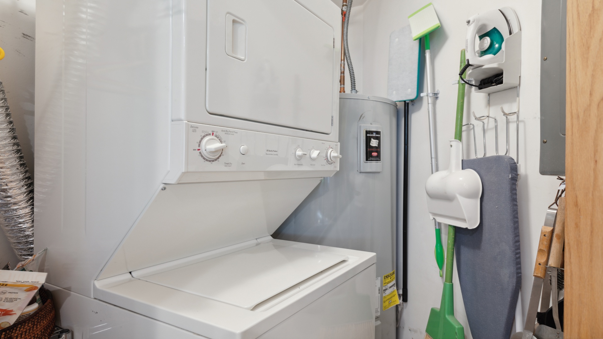 Tackle laundry effortlessly with your in-unit washer and dryer—plus an ironing board and cleaning supplies so you can refresh and recharge without skipping a beat.