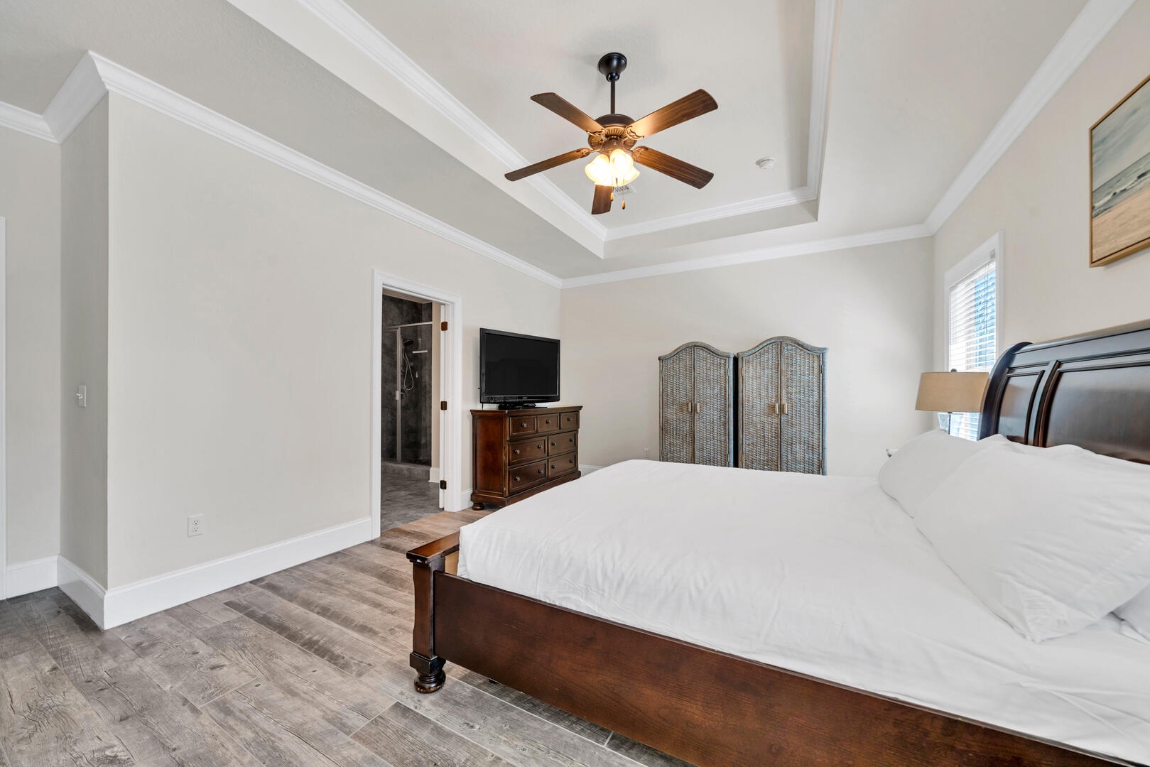 Master suite with king bed and private bathroom!