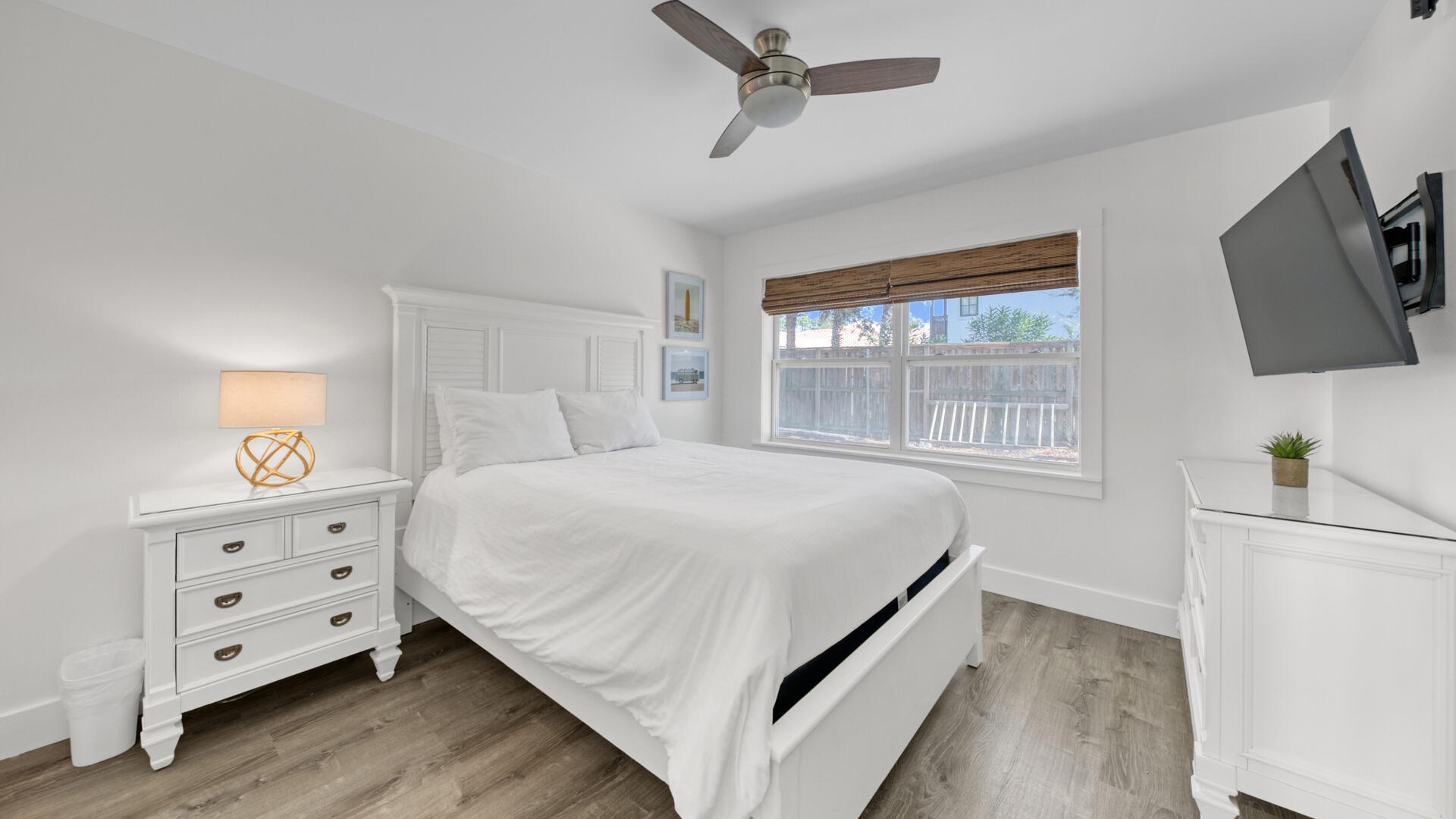 The 2nd bedroom offers a queen size bed and walk-in closet!