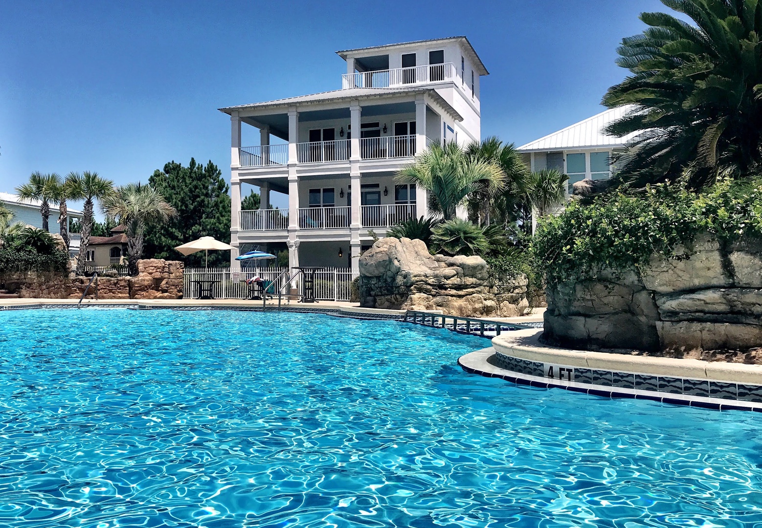Perfectly situated on one of the largest pools in the area!