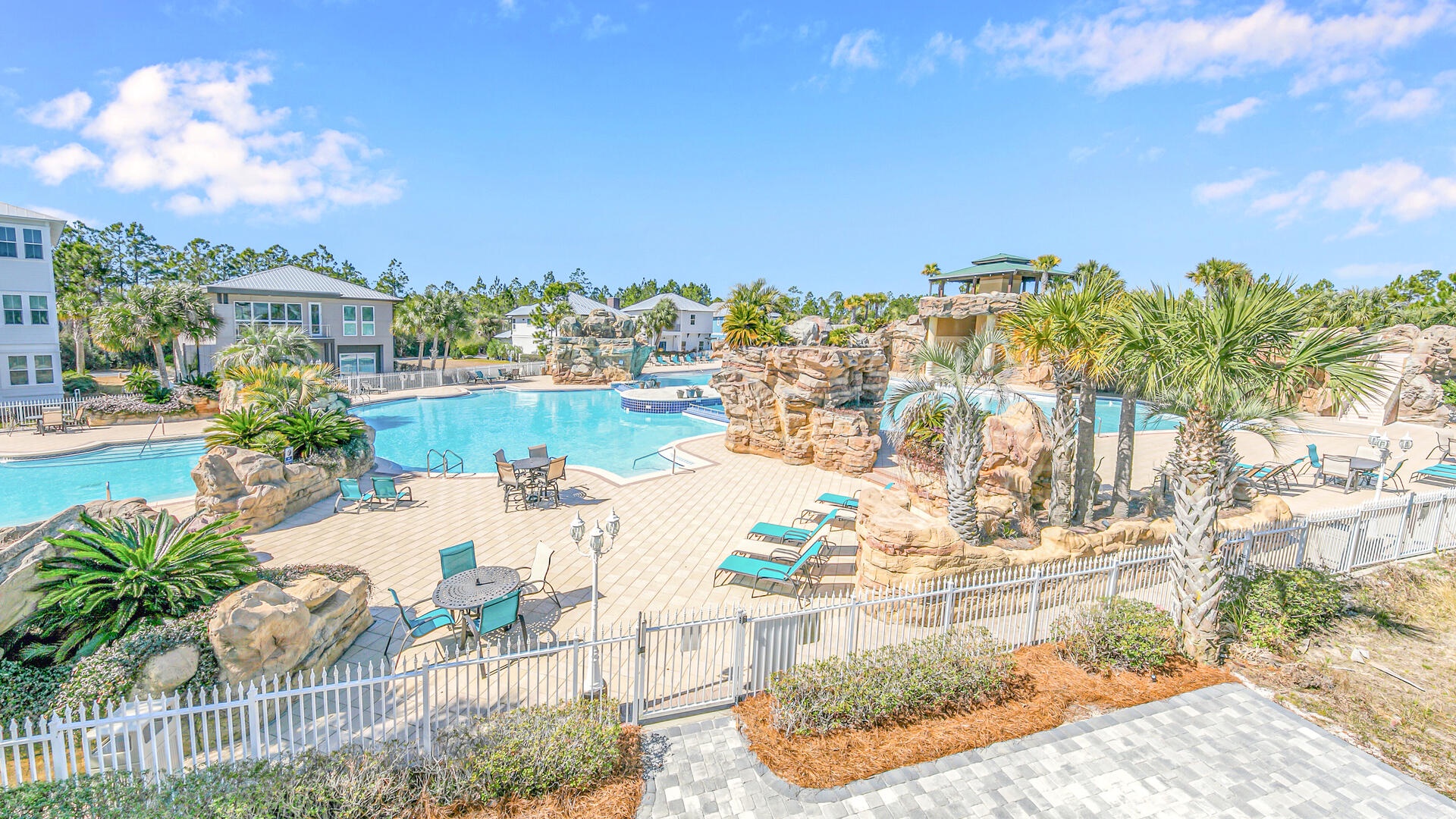 Enjoy expansive pool views from the balconies!
