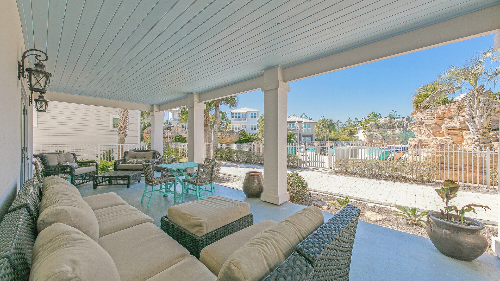 Relax in the shade on the pool patio with private access to the pool!