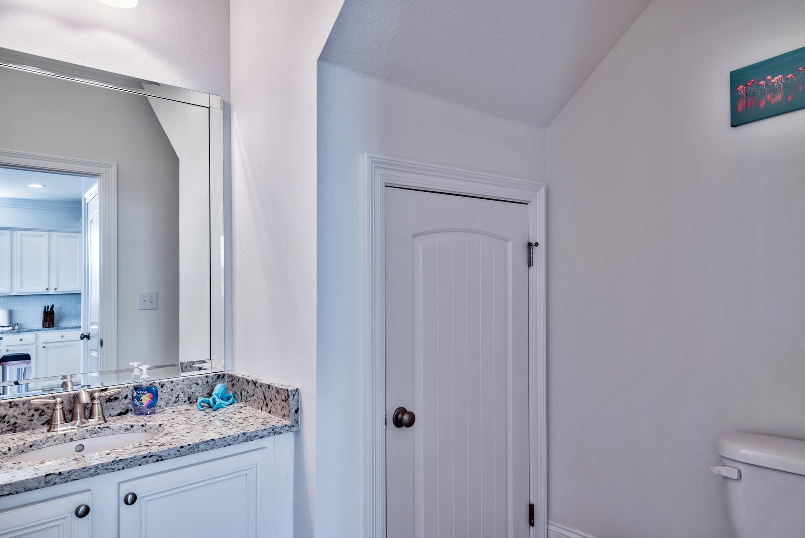 A half-bath is conveniently located on the ground floor!