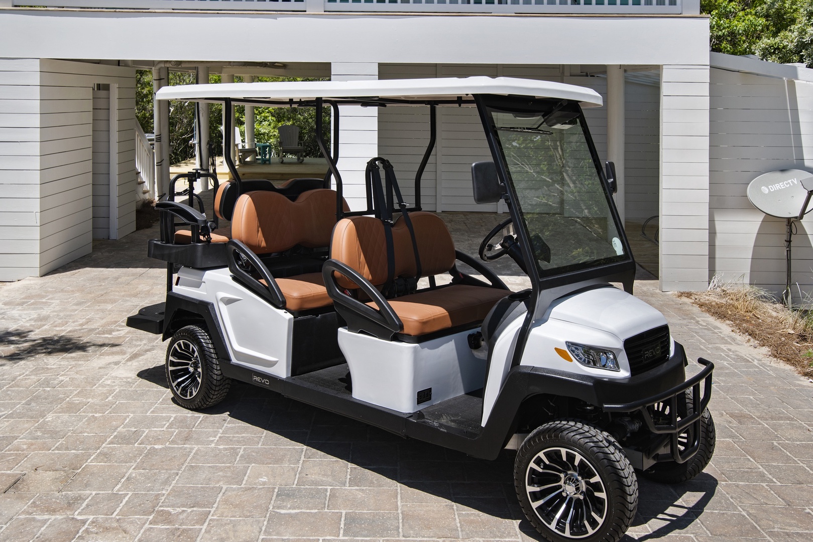 A 6-Person Golf Cart is included!