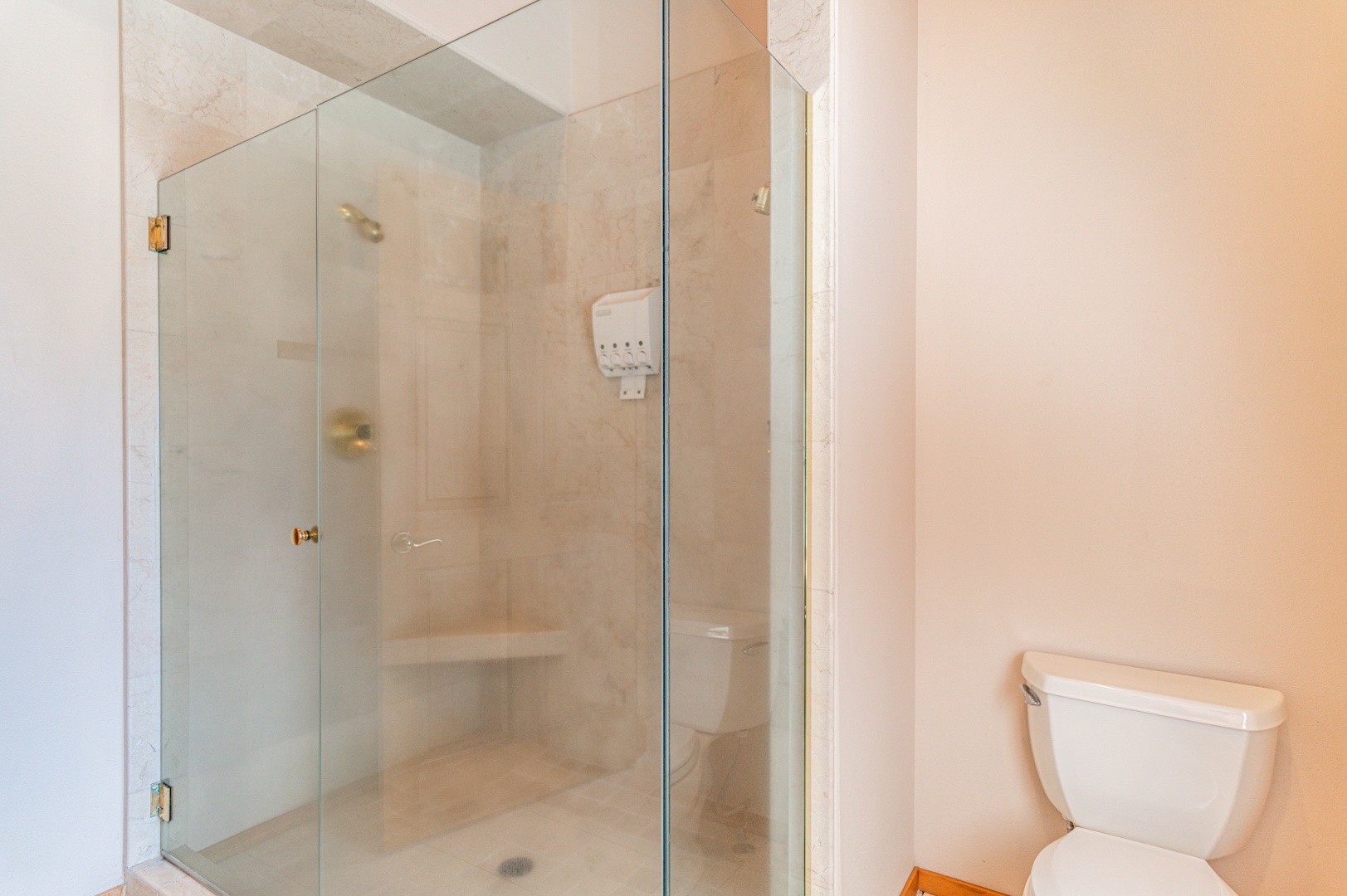 Primary ensuite with glass shower
