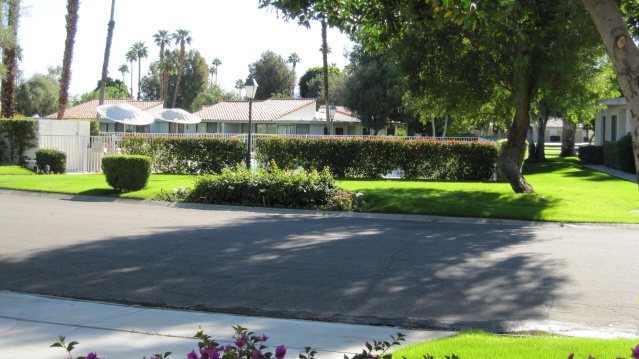 View of Pool from Driveway