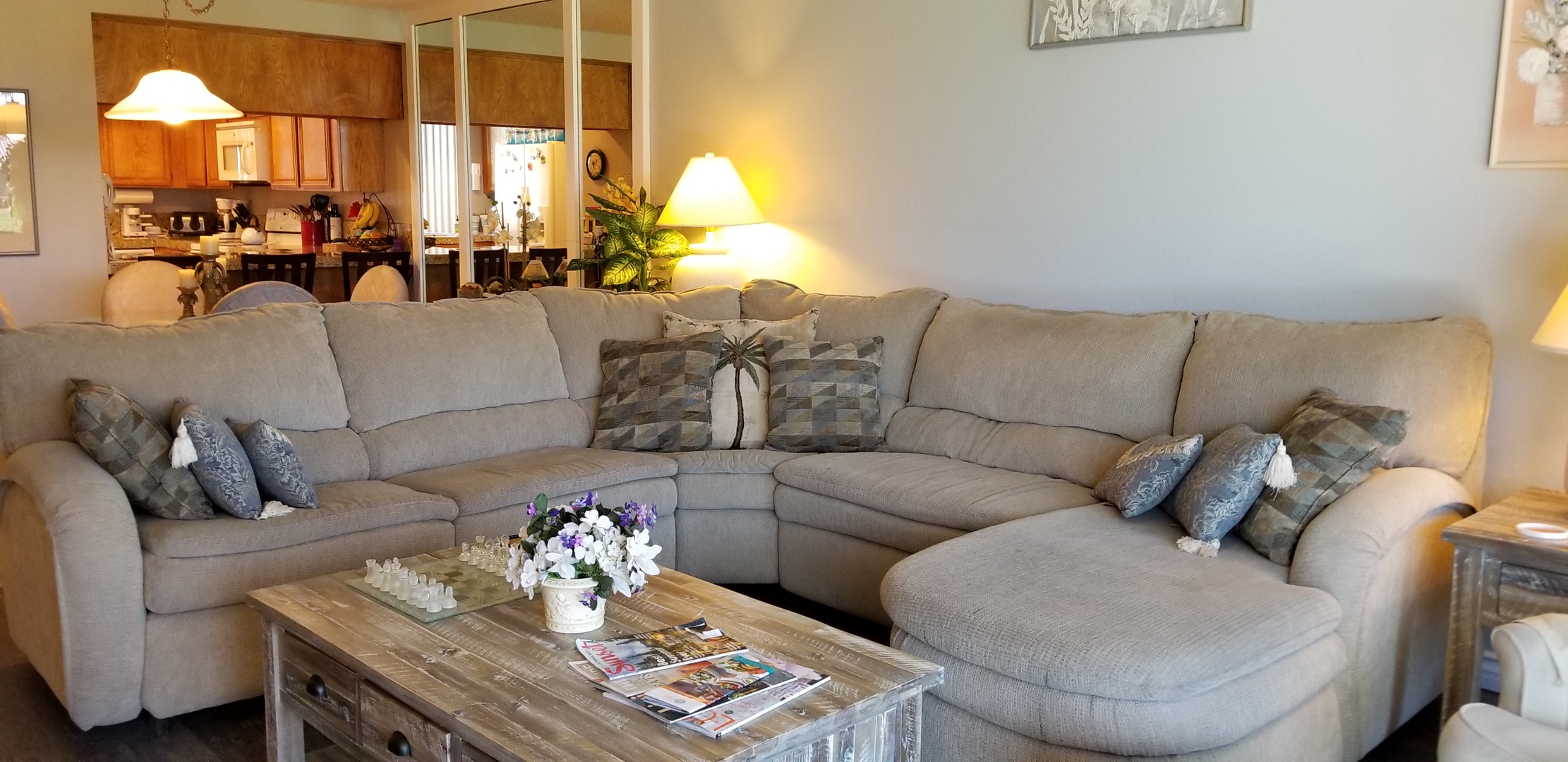 Large Sectional in Living Room