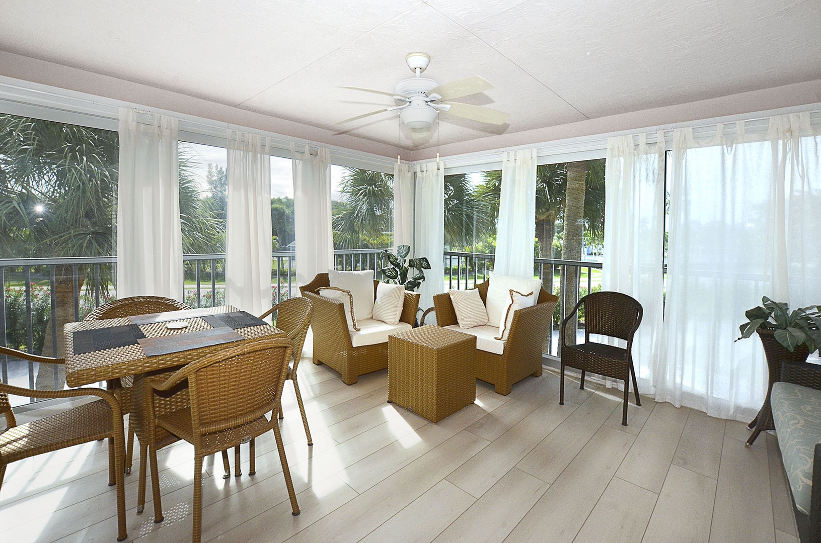 Glass enclosed spacious Balcony