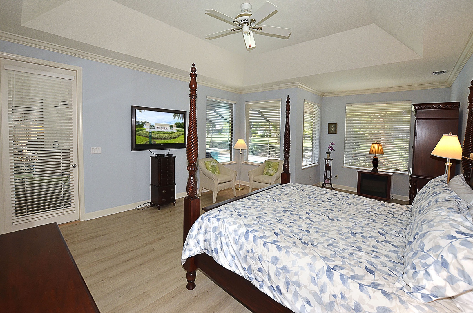 Primary Bedroom with flat screen TV