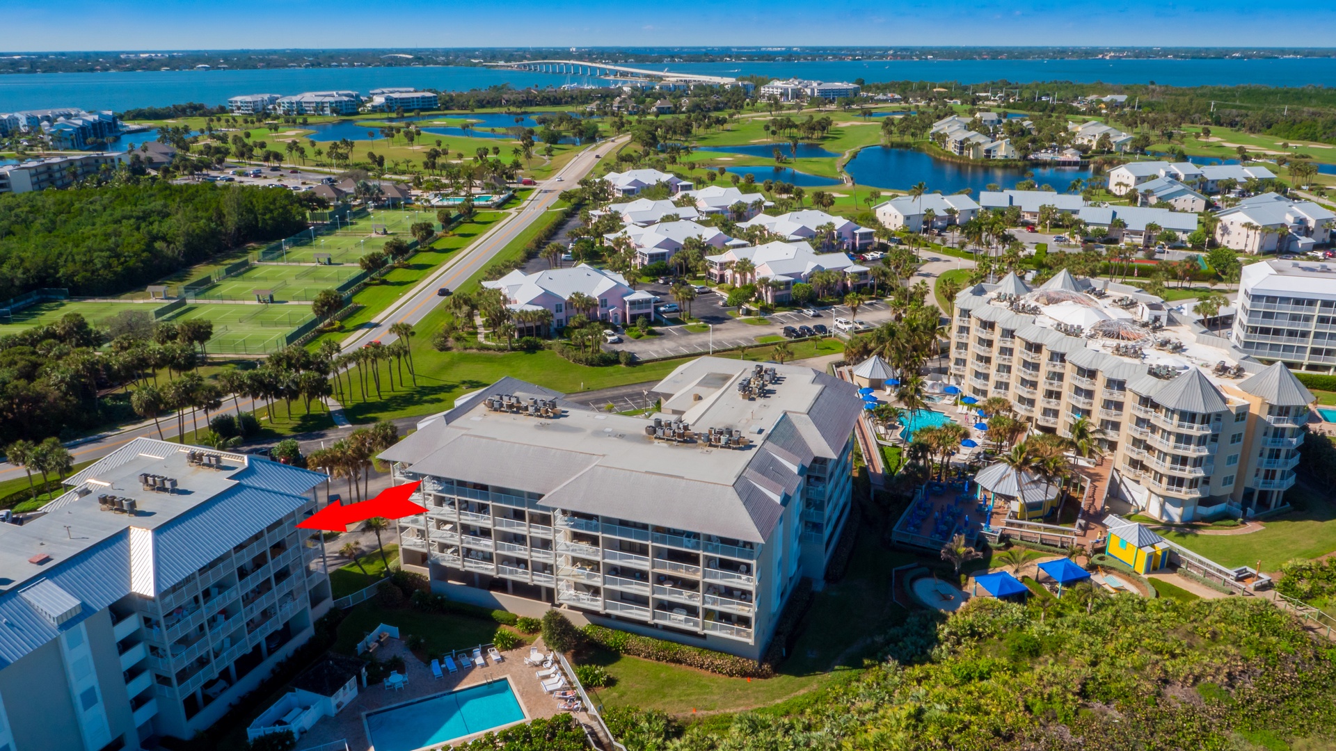 "Pelican's Paradise" Locator Aerial (Red Arrow)