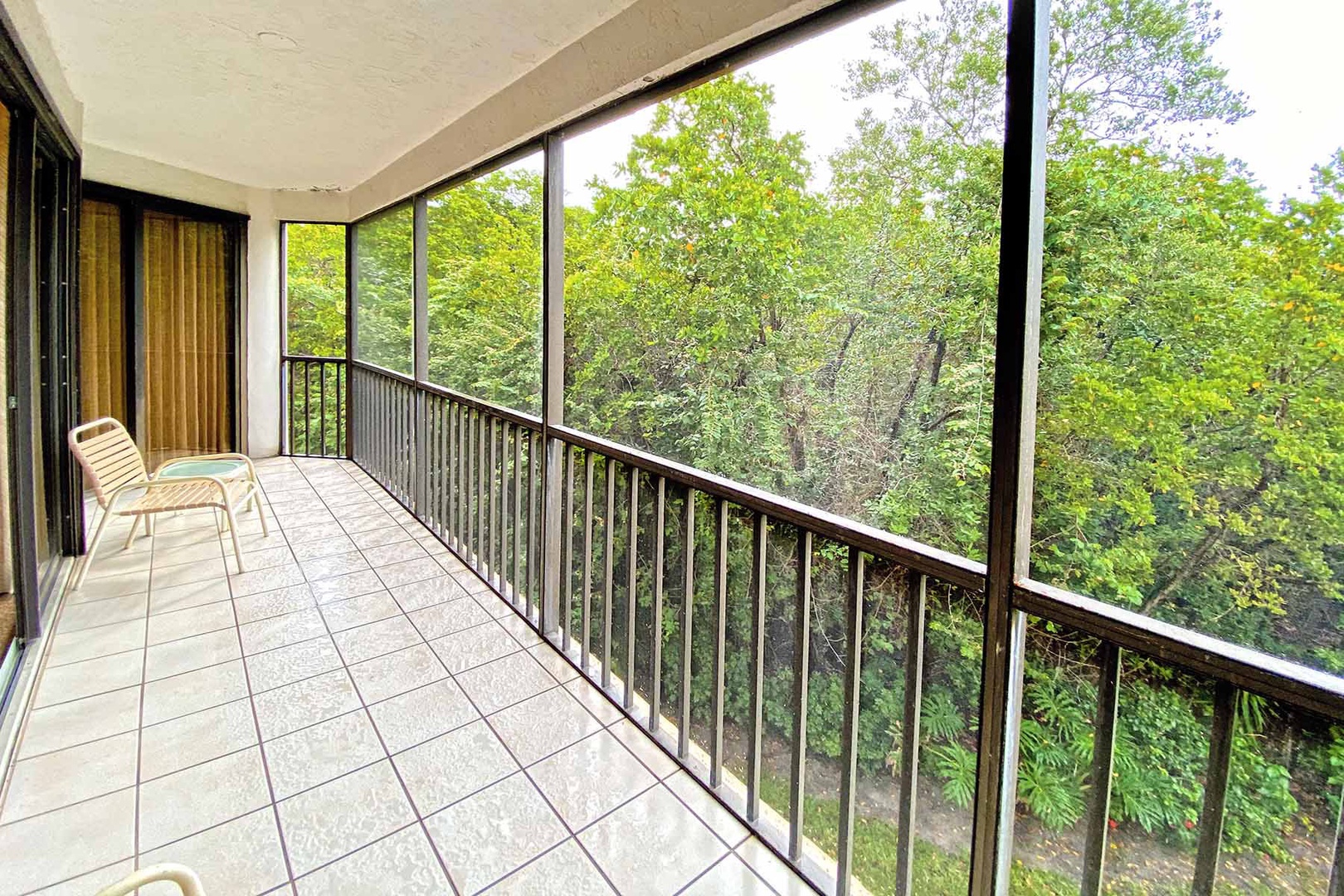 Balcony view into natural preserve sanctuary