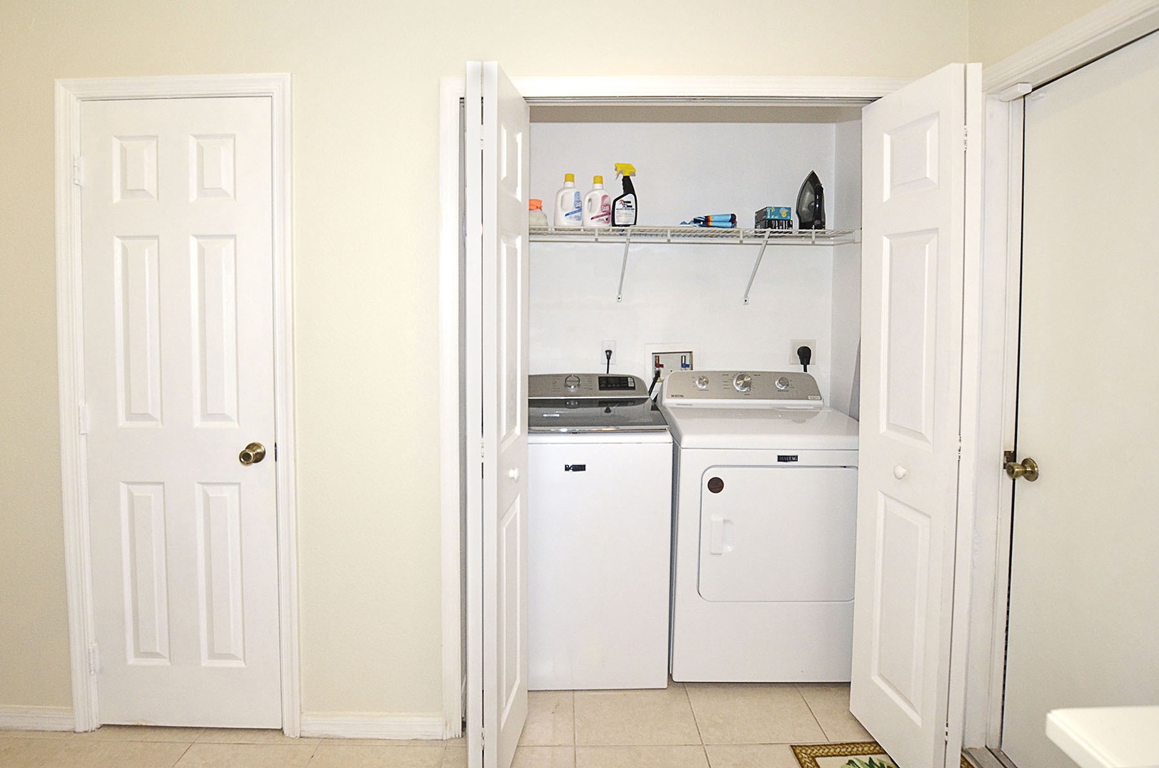 Laundry Closet in Kitchen