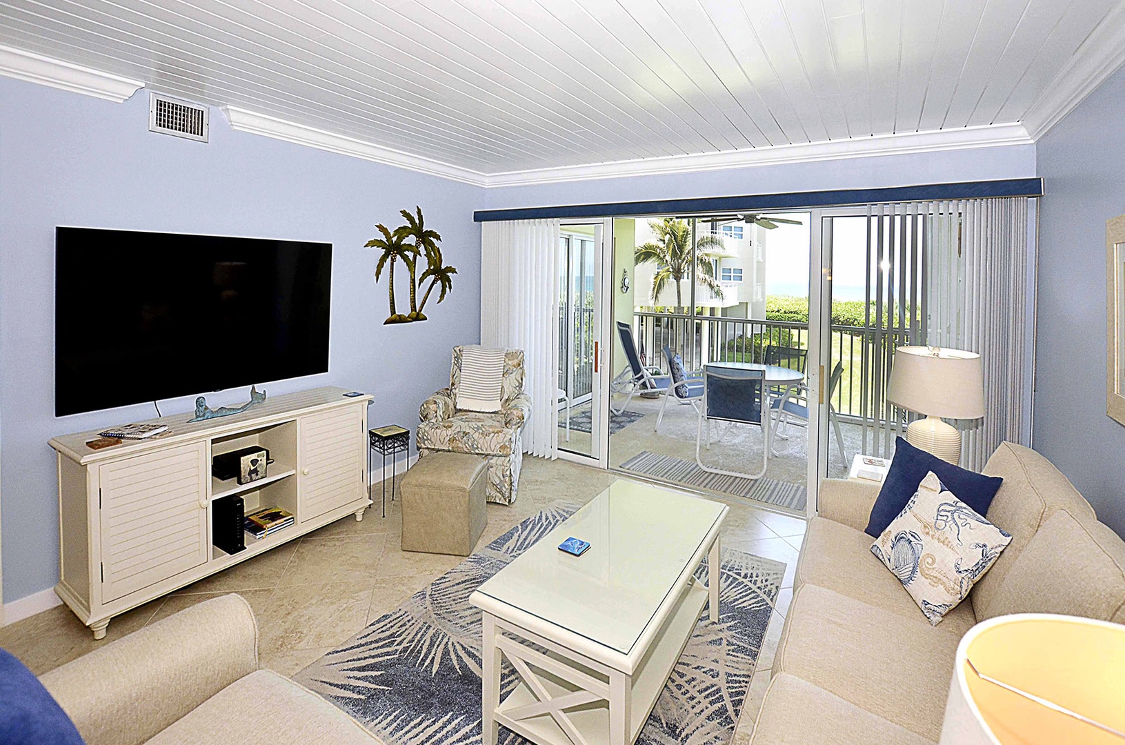 Living Room with Flat Screen TV