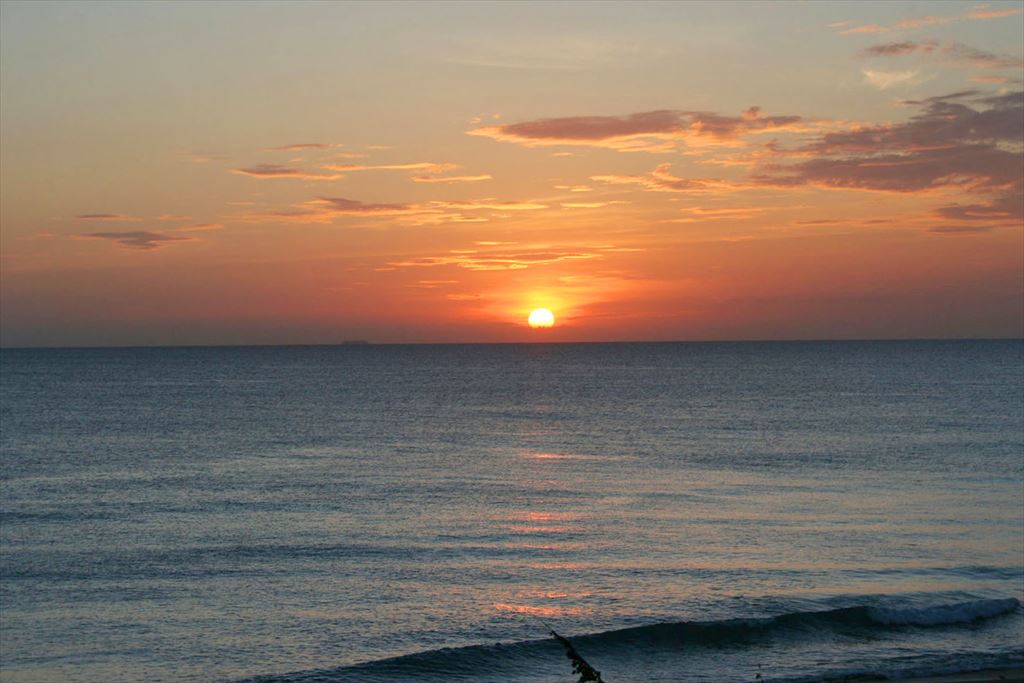 The oceanfront view at Sunrise