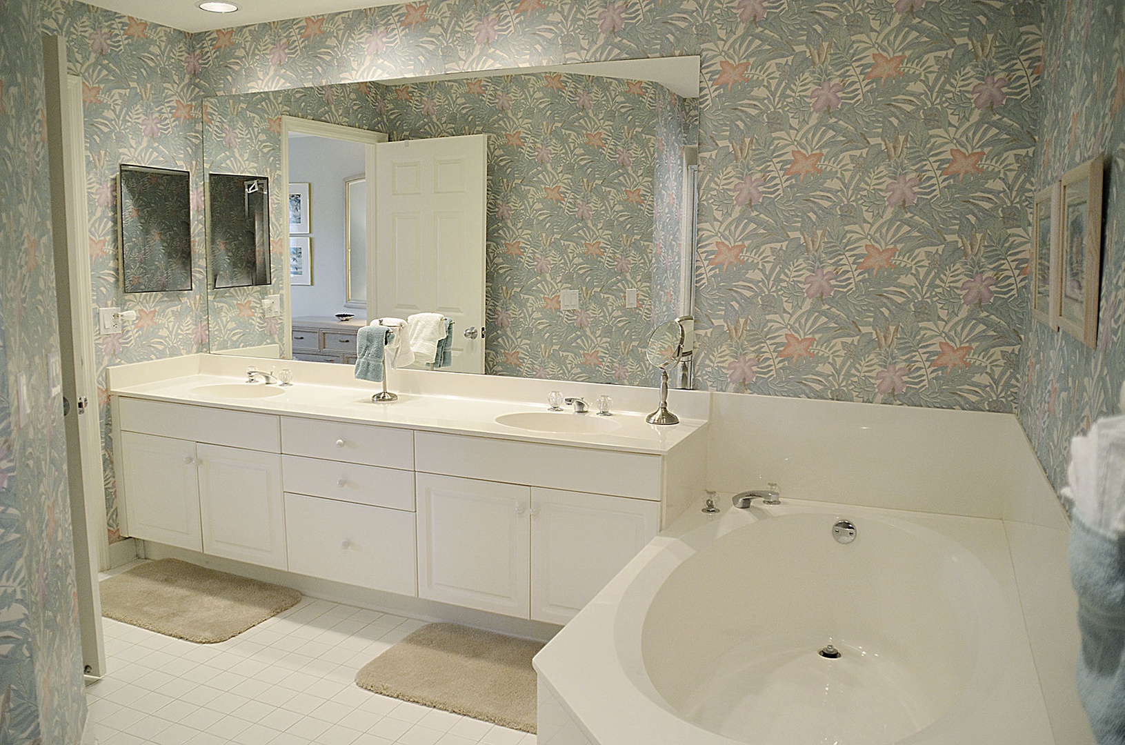 Primary Bathroom Double Vanity & Tub