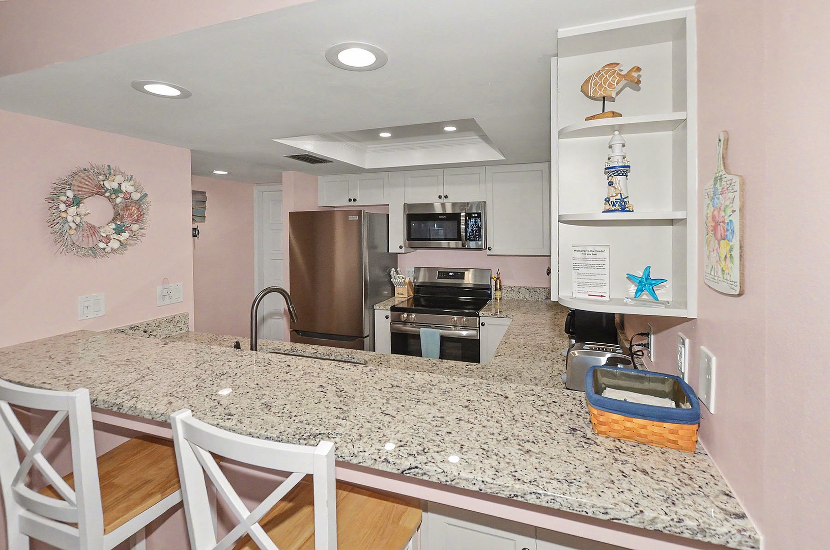 Kitchen with granite counter tops