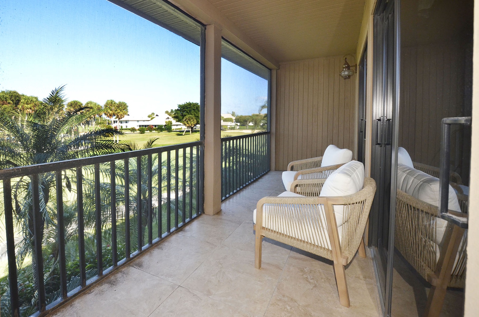 Balcony golf course view