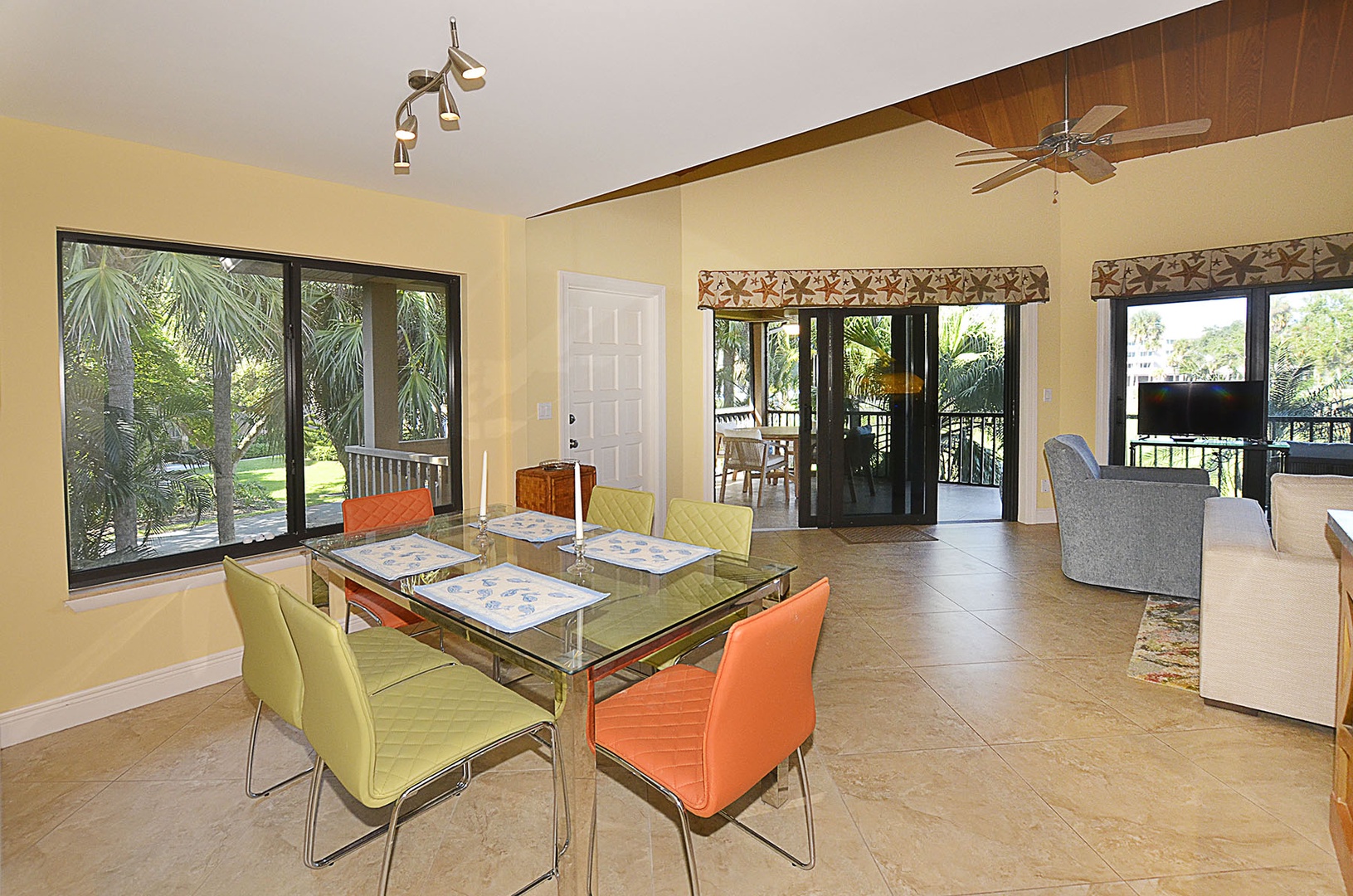 Dining Area with balcony views