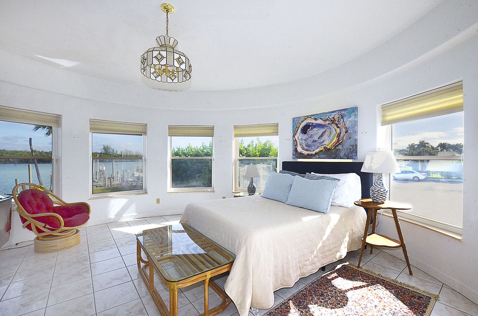 1st Floor Primary Bedroom #1 with beautiful waterfront views