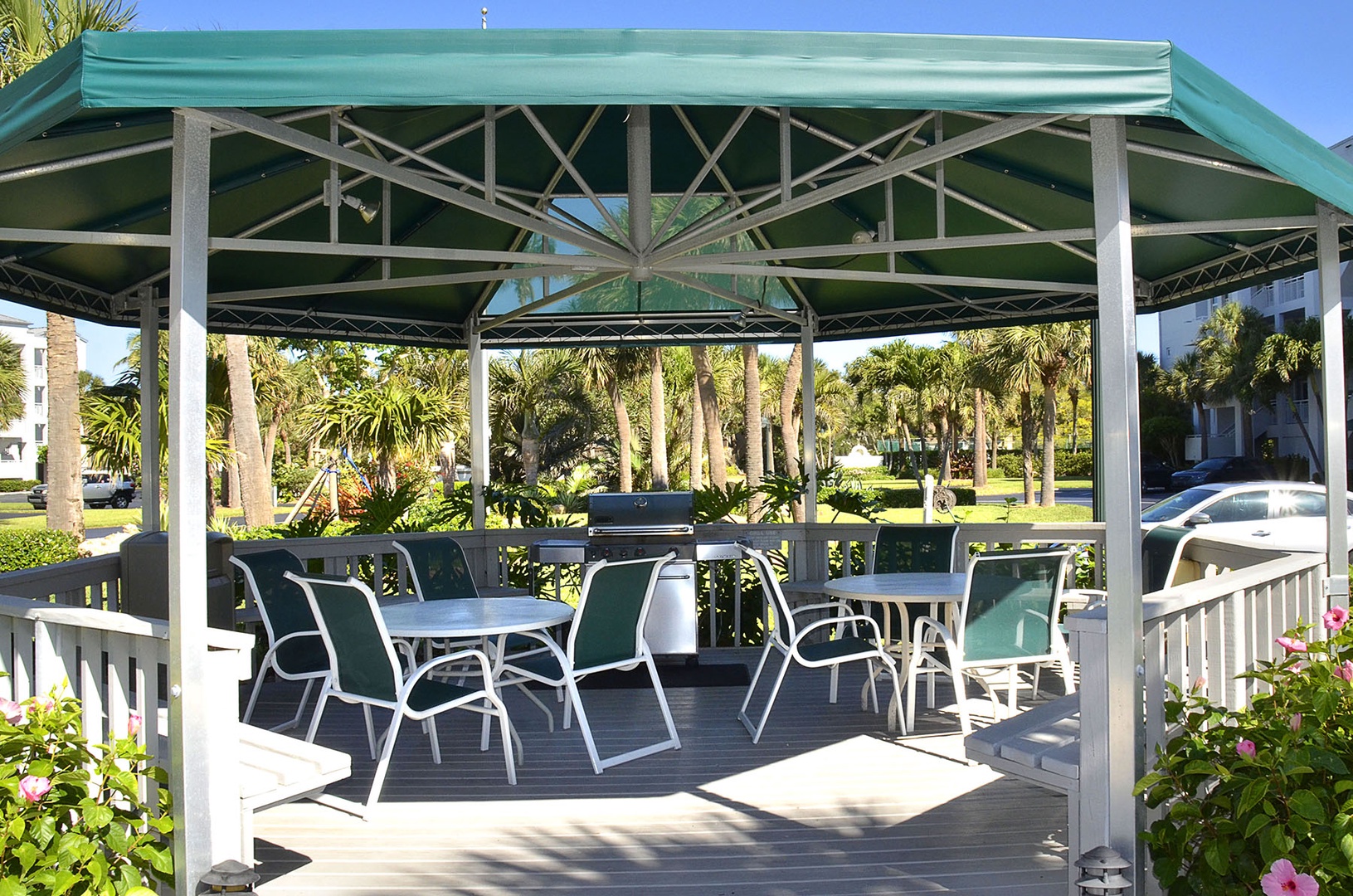 BBQ Area abutting swimming pool