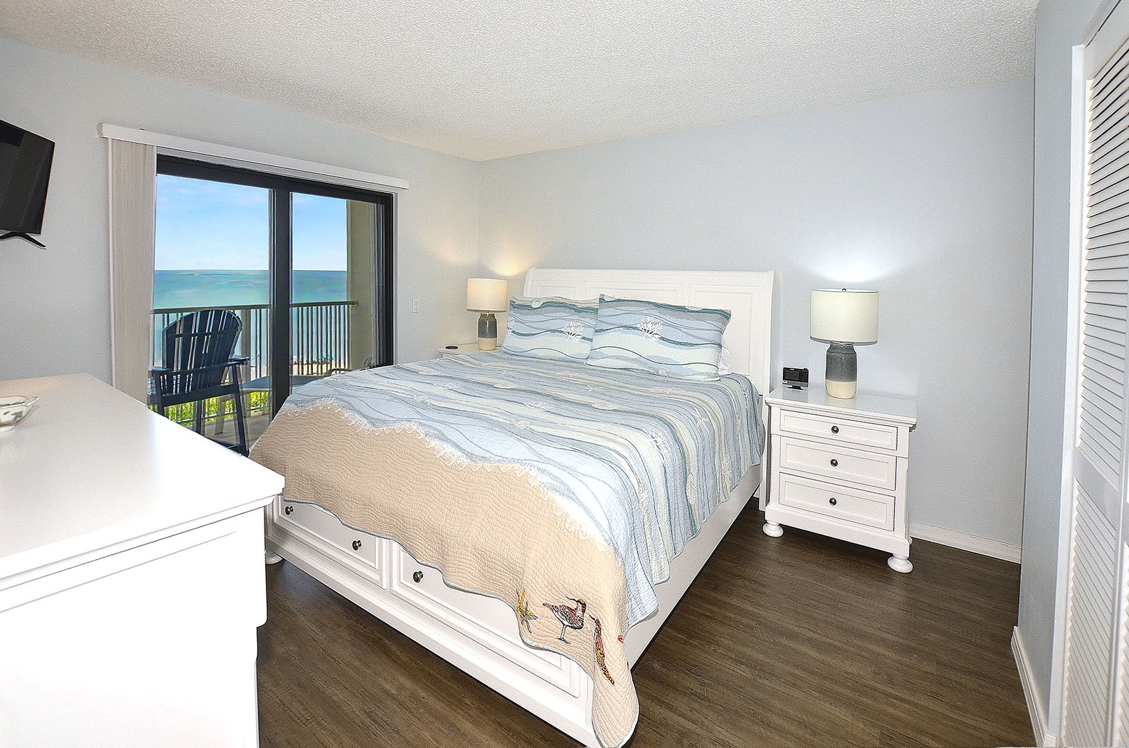 Main Bedroom with direct oceanfront balcony access