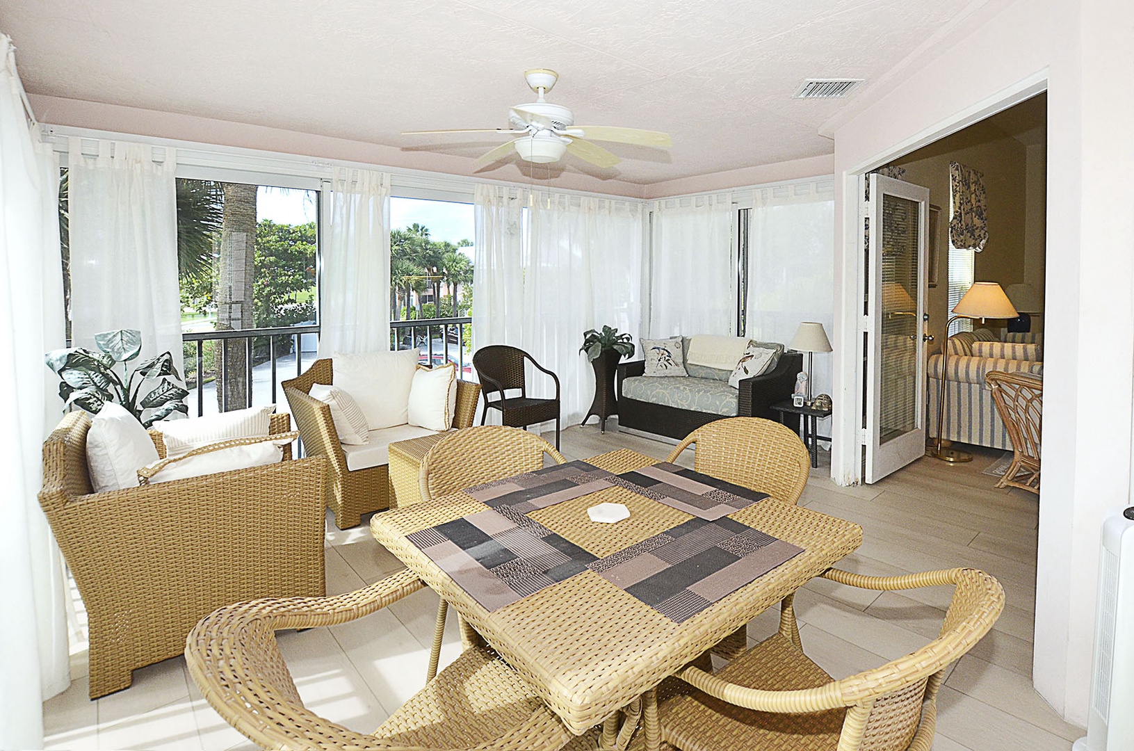 Glass enclosed spacious Balcony